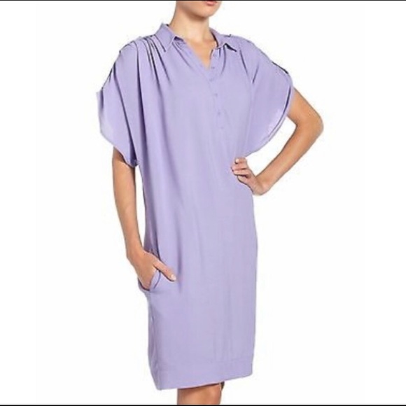 DVF Diane von Furstenberg Karin Freesia Button Down Shirtdress Size 2 - Picture 3 of 10